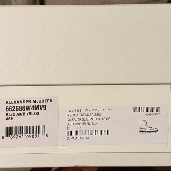 Authentic Alexander McQueen Brand New Tread Slick High Top Sneakers - Picture 3 of 14